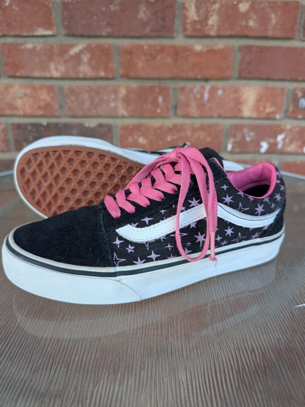 Women's Vans Black Suede Canvas Skate Shoes Size 6